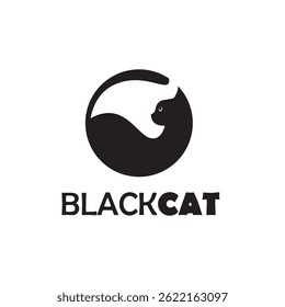 black cat icon isolated on white background