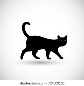 Black cat icon VECTOR