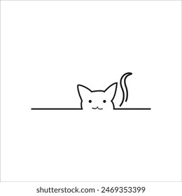 BLACK CAT ICON VECTOR ILLUSTRATION SYMBOL DSIGN