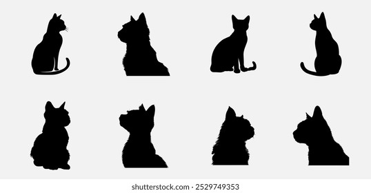 Black Cat icon vector Shilhouette.