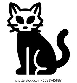 Black Cat icon for web, app, infographic, etc