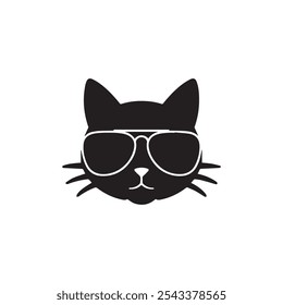 Black cat  icons isolated on white background vector animal icon