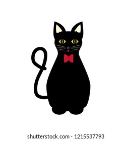 black cat isolated design