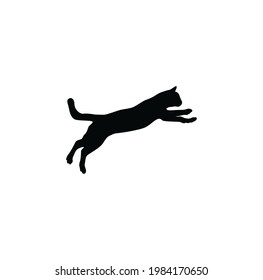 Black Cat Jumping Silhouette Vector On Stock Vector (Royalty Free ...