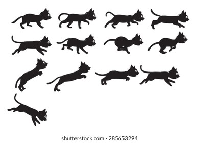 Black Cat Jumping Sprite