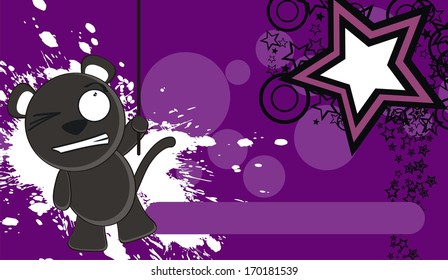 black cat kid cute background vector
