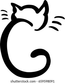 Black cat logo
