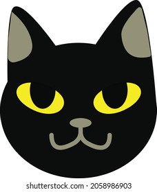 Schwarze Katze-Logo, Vektorgrafik