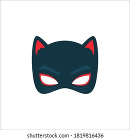 A black cat mask. Isolated Vector Illustration