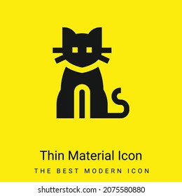 Black Cat minimal bright yellow material icon