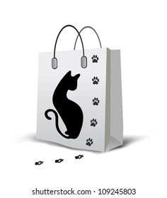 black cat on the package