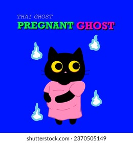 black cat on thai ghost costume collection