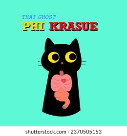 black cat on thai ghost costume collection