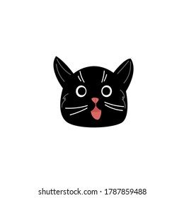 gato negro con fondo blanco