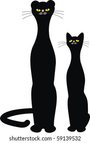 Black Cat and Panther