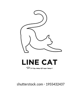 diseño aislado de icono de icono de la línea de mascotas de gato negro