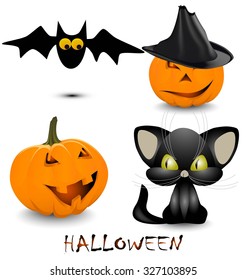 Black cat, pumpkin