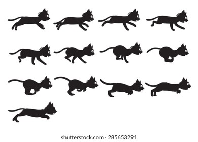 Black Cat Running Sprite