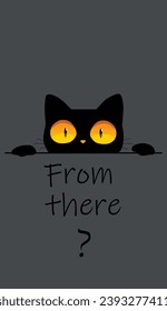 ¿el gato negro dice desde ahí? usar diseño de camisetas impresión de Halloween 