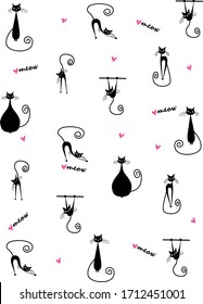 Vektorillustration-Design für schwarze Katzen