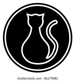 Black cat sign