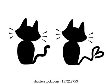 Black cat silhouette