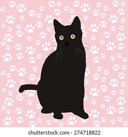 Black cat silhouette