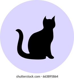 Black cat silhouette