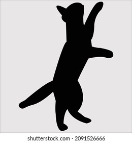 Black cat silhouette art vector