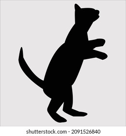 Black cat silhouette art vector
