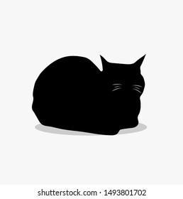 Black Cat Silhouette , Emotion little animal. Cartoon animal character design.

Flat vector illustration , easy to use and customize.