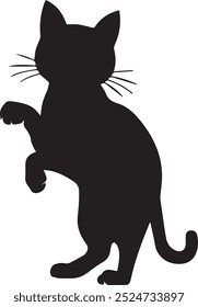 A black cat silhouette vector