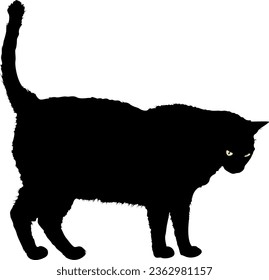 Black Cat Silhouette vector Art