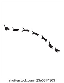 Black Cat Silhouette Vector Bundle