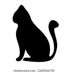 Black cat silhouette vector design