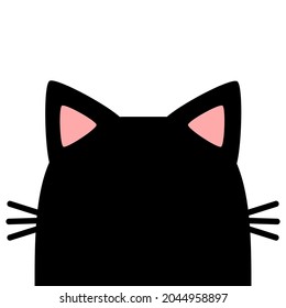 Black cat silhouette. Vector Illustration