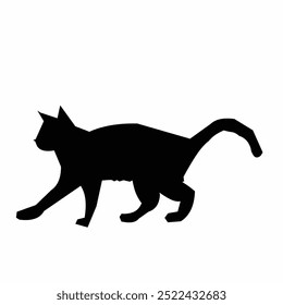 Black cat silhouette vector illustration