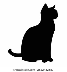 Black cat silhouette vector illustration