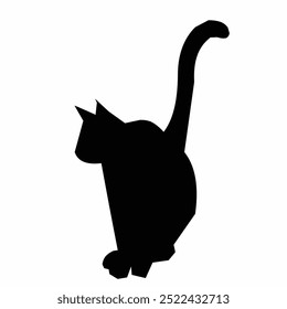 Black cat silhouette vector illustration