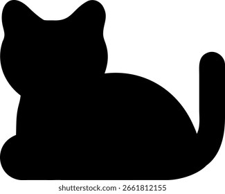 Black Cat Silhouette Vector Illustration