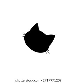 Vector de silueta de gato negro, ilustración de gato negro