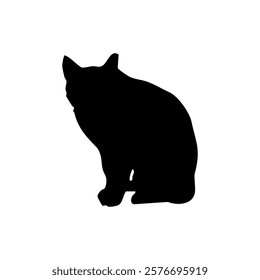 Black cat silhouette vector image.







