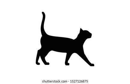 Black Cat Silhouette Cat Walking Vector Stock Vector Royalty Free 1527126875