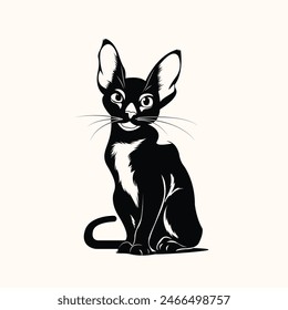 a black cat silhouette with a white background