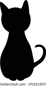 Black Cat Silhoutte As Vector