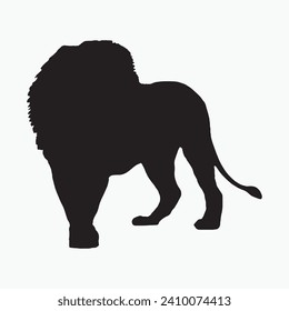 Black cat sill silhouette vector on white background