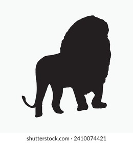 Black cat sill silhouette vector on white background