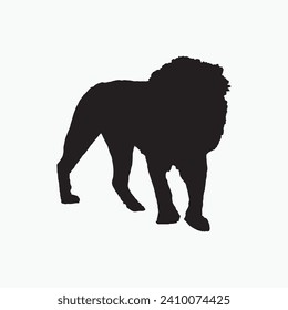 Black cat sill silhouette vector on white background