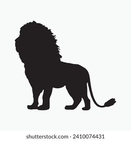 Black cat sill silhouette vector on white background