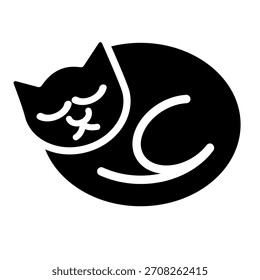 black cat, simple lines, clean, modern, icon, white background, high contrast , geometric black cat silhouette logo, abstract, sharp edges, flat design, icon
